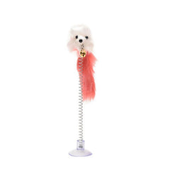 Fake feathery mouse with spring and suction cup | Game for Cats - FANTASY BIG STORE