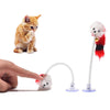 Fake feathery mouse with spring and suction cup | Game for Cats - FANTASY BIG STORE