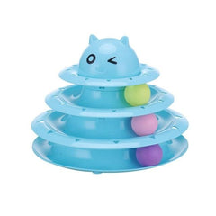 Interactive cats play tower with colored rotating balls | Multilevel game - FANTASY BIG STORE