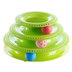 Interactive cats play tower with colored rotating balls | Multilevel game - FANTASY BIG STORE