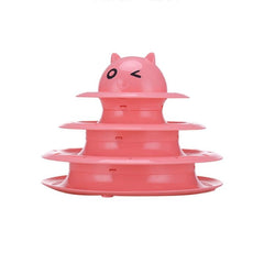Interactive cats play tower with colored rotating balls | Multilevel game - FANTASY BIG STORE
