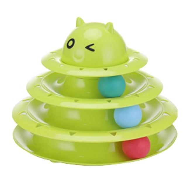 Interactive cats play tower with colored rotating balls | Multilevel game - FANTASY BIG STORE