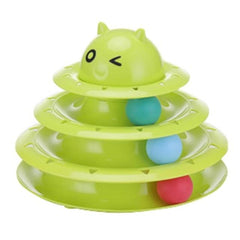 Interactive cats play tower with colored rotating balls | Multilevel game - FANTASY BIG STORE