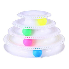 Interactive cats play tower with colored rotating balls | Multilevel game - FANTASY BIG STORE