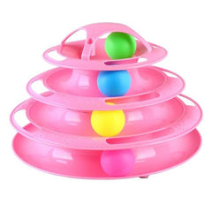 Interactive cats play tower with colored rotating balls | Multilevel game - FANTASY BIG STORE