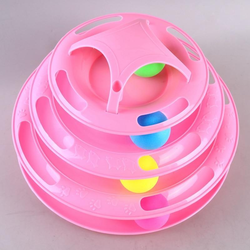 Interactive cats play tower with colored rotating balls | Multilevel game - FANTASY BIG STORE