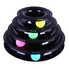 Interactive cats play tower with colored rotating balls | Multilevel game - FANTASY BIG STORE
