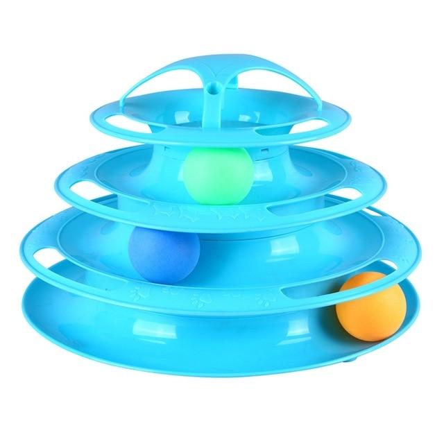 Interactive cats play tower with colored rotating balls | Multilevel game - FANTASY BIG STORE