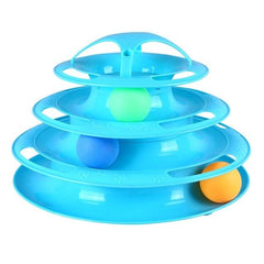 Interactive cats play tower with colored rotating balls | Multilevel game - FANTASY BIG STORE