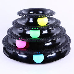 Interactive cats play tower with colored rotating balls | Multilevel game - FANTASY BIG STORE