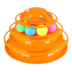 Interactive cats play tower with colored rotating balls | Multilevel game - FANTASY BIG STORE