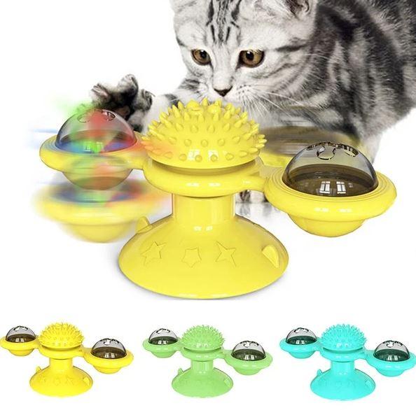 Turn Girella™ | Spinner toy for cats | With catnip - FANTASY BIG STORE